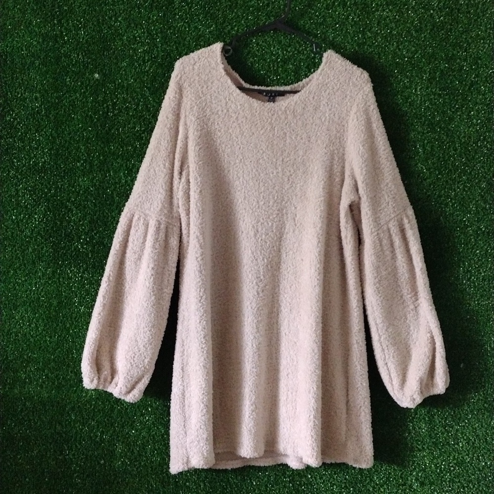 Fore Chic Long Sleeve Cream Dress - Picture 3 of 3